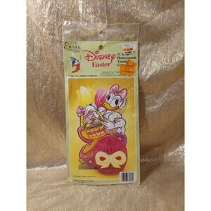 Vintage 90s Disney Daisy Duck Easter Decor Honeycomb Tissue Centerpiece New 11”